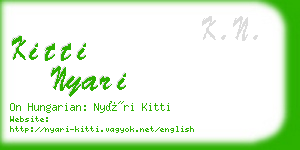 kitti nyari business card
